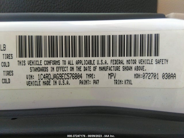 Dodge Durango Sxt 2014 1C4RDJAG9EC576804 Image 9