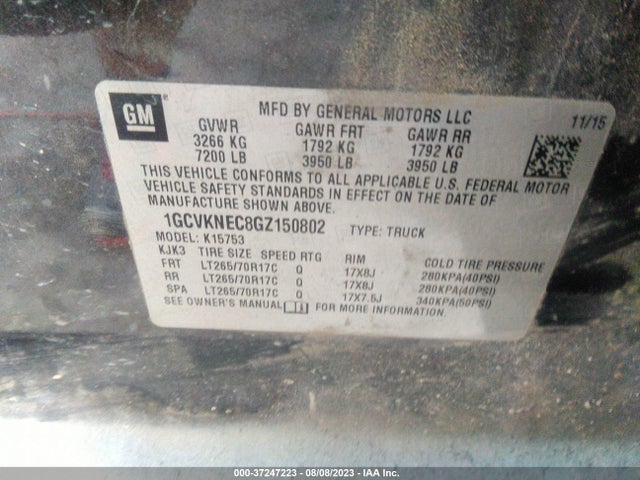 Chevrolet Silverado 1500 Ls 2016 1GCVKNEC8GZ150802 Image 9