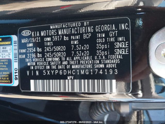 5XYP6DHC1MG174193 KIA Telluride S