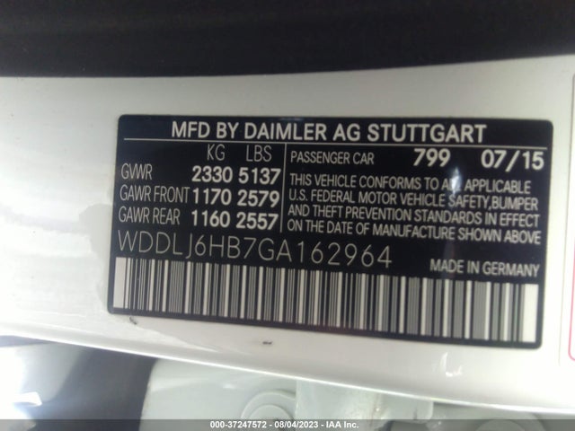WDDLJ6HB7GA162964 Mercedes-Benz Cls Cls 400