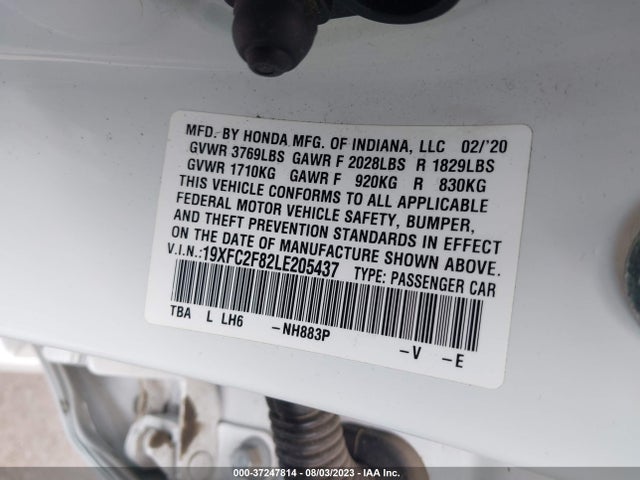 Honda Civic 2020 19XFC2F82LE205437 Image 21