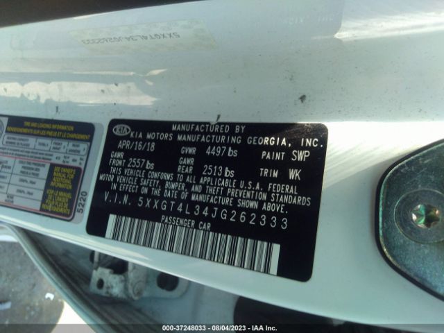 5XXGT4L34JG262333 KIA Optima Lx