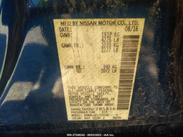 1N4AL3AP2GC285856 Nissan Altima 2.5 Sr