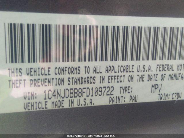 1C4NJDBB8FD109722 Jeep Compass Sport
