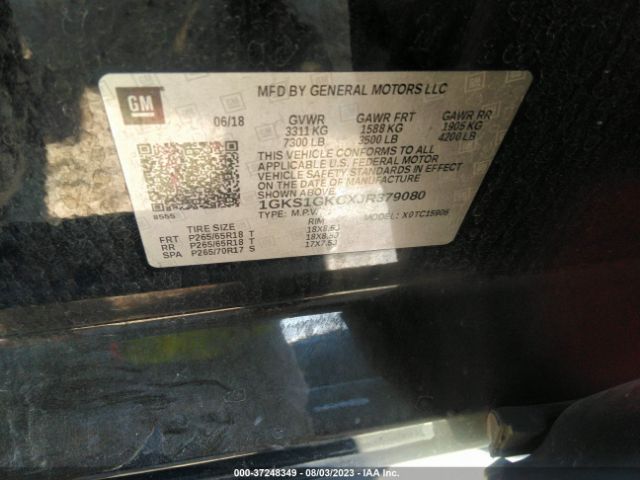 1GKS1GKCXJR379080 GMC Yukon Xl Slt
