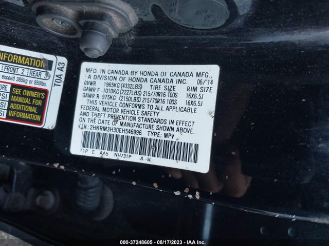 Honda CR-V LX 2014 2HKRM3H30EH546996 Image 9