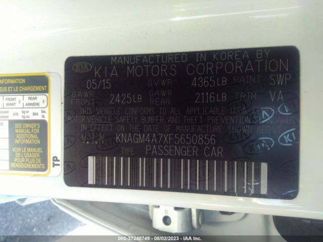 KNAGM4A7XF5650856 KIA Optima Lx