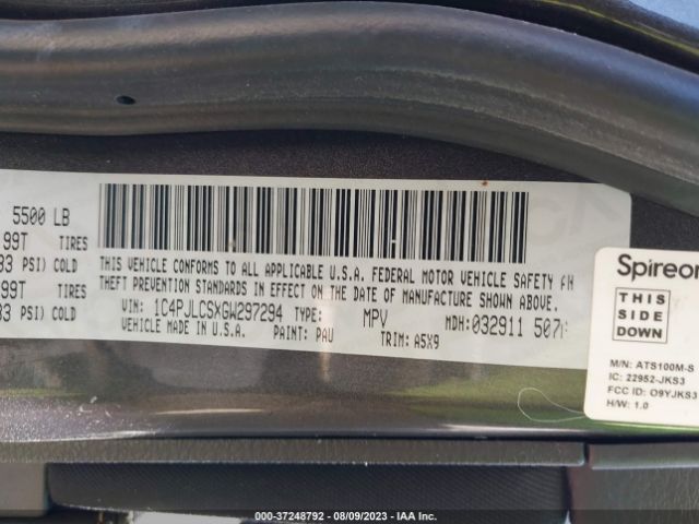 1C4PJLCSXGW297294 Jeep Cherokee Latitude