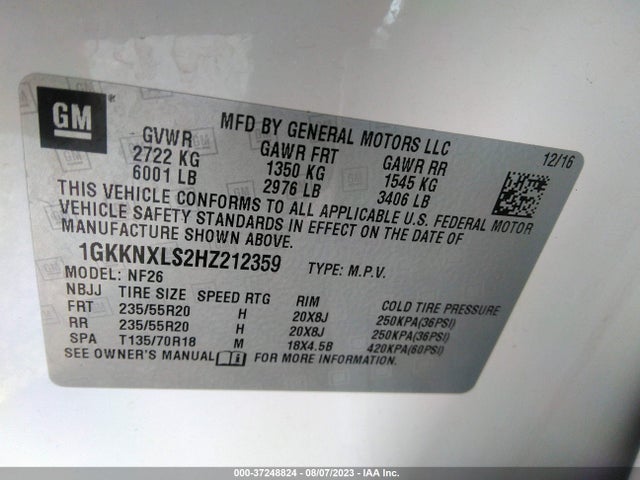 GMC Acadia Denali 2017 1GKKNXLS2HZ212359 Image 9