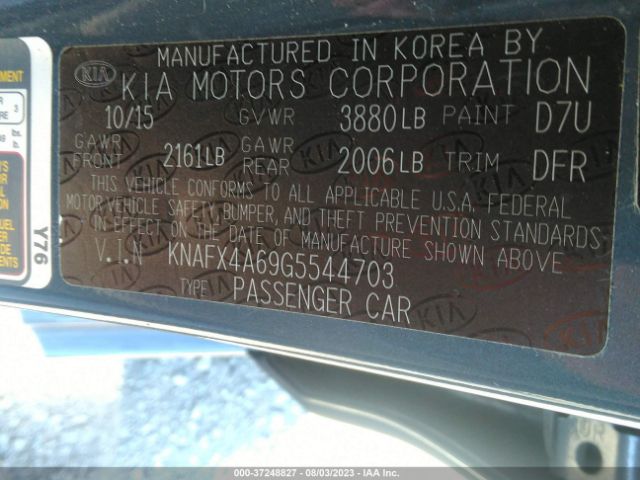 KNAFX4A69G5544703 KIA FORTE LX