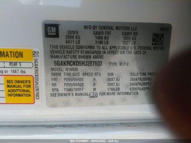 5GAKRCKD5HJ287603 Buick Enclave Premium