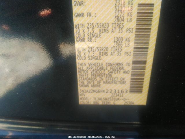 5N1AZ2MG6FN223163 Nissan Murano Platinum