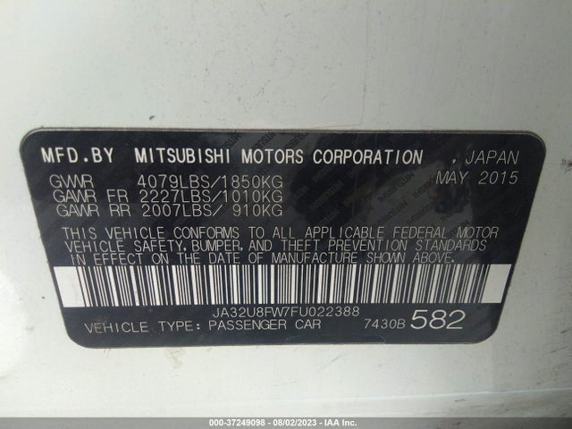 JA32U8FW7FU022388 Mitsubishi LANCER GT