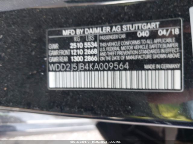 2019 MERCEDES-BENZ CLS 450 WDD2J5JB4KA009564 Photo 8