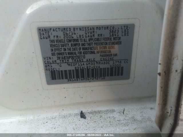 3N1AB7AP0GY292710 Nissan Sentra Sr/sl/s/sv/fe+ S