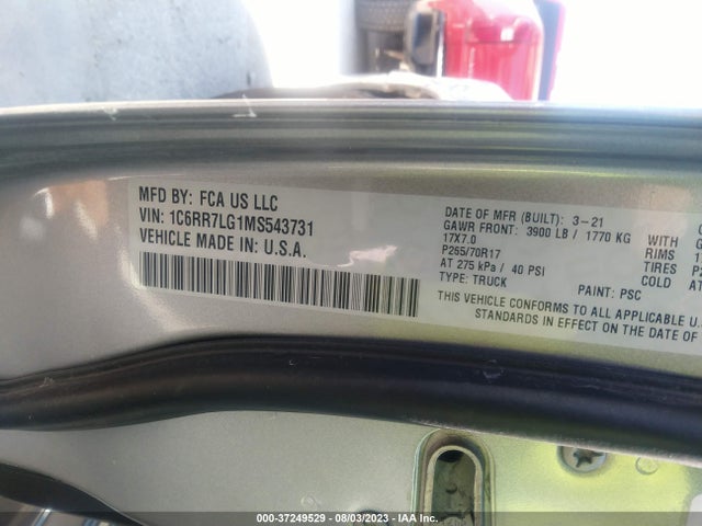 RAM 1500 Classic Slt/warlock 2021 1C6RR7LG1MS543731 Image 15