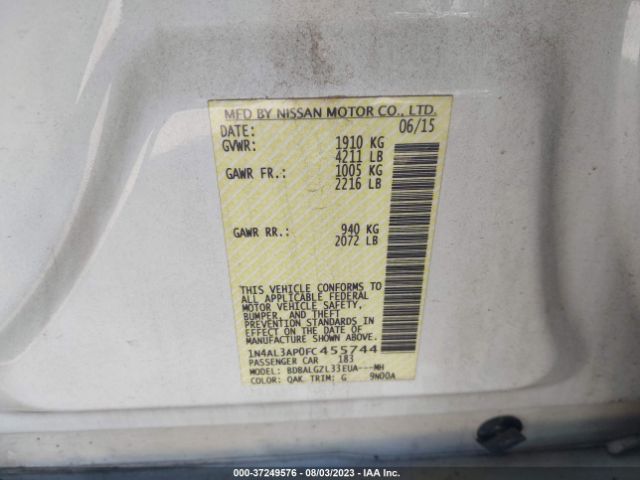 1N4AL3AP0FC455744 Nissan Altima 2.5 S