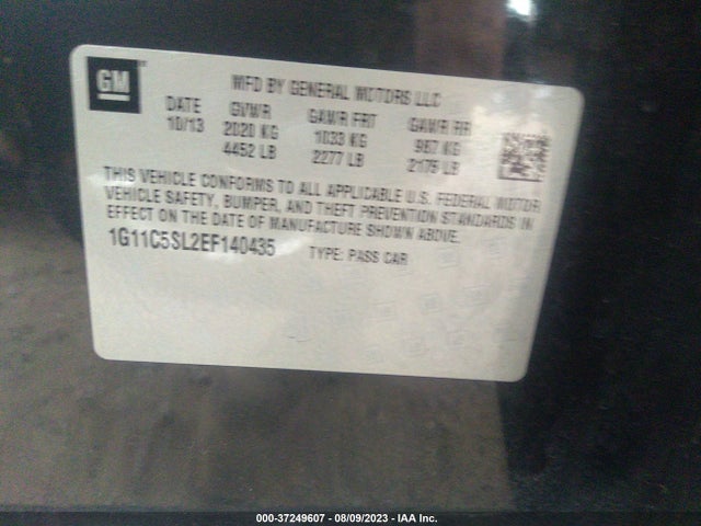 Chevrolet MALIBU LT 2014 1G11C5SL2EF140435 Image 9