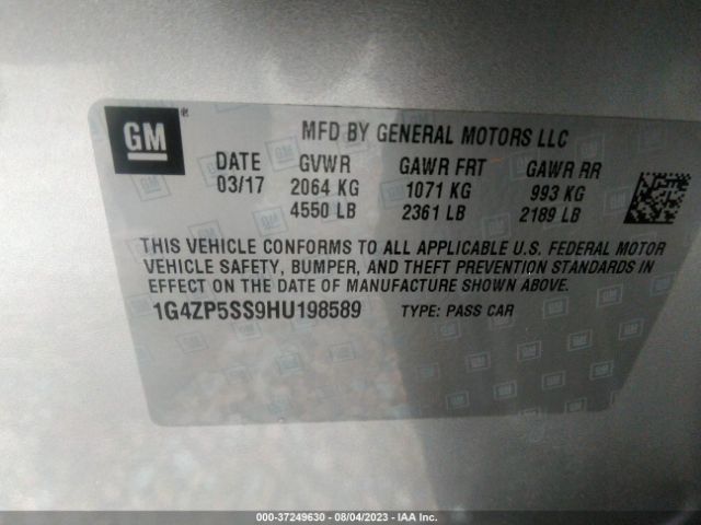 1G4ZP5SS9HU198589 Buick Lacrosse Essence