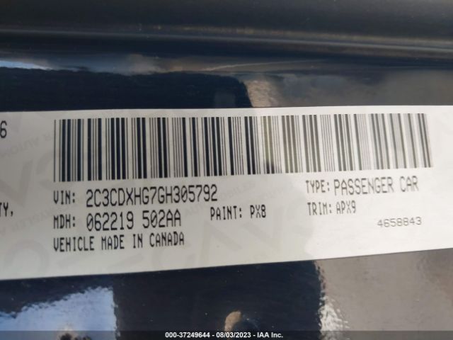 2C3CDXHG7GH305792 Dodge Charger Sxt