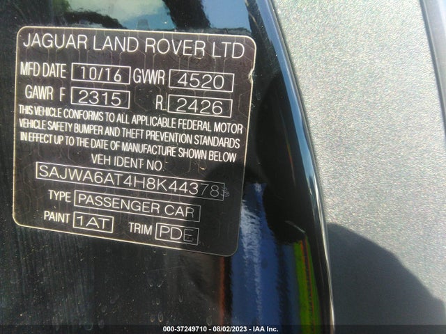 2017 Jaguar F-TYPE, VIN: SAJWA6AT4H8K44378