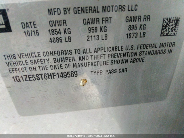 Chevrolet MALIBU LT 2017 1G1ZE5ST6HF149589 Image 9