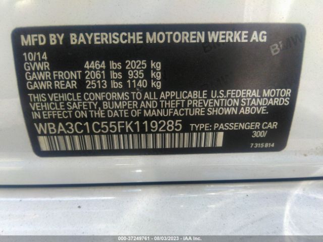WBA3C1C55FK119285 BMW 3 Series 328i