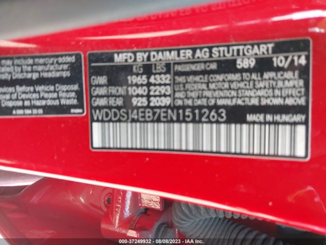 WDDSJ4EB7EN151263 Mercedes-Benz Cla-class Cla 250