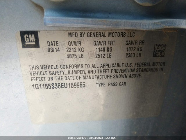 Chevrolet IMPALA LTZ 2014 1G1155S38EU159965 Image 9