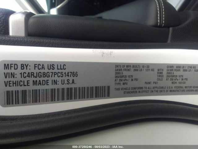 1C4RJGBG7PC514766 Jeep Grand Cherokee Limited