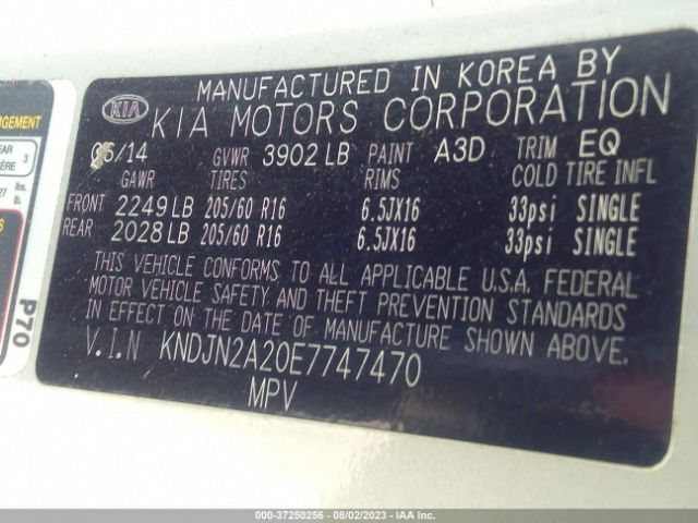 KNDJN2A20E7747470 KIA Soul Base