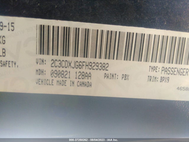 Dodge Charger Sxt 2015 2C3CDXJG6FH929382 Image 9