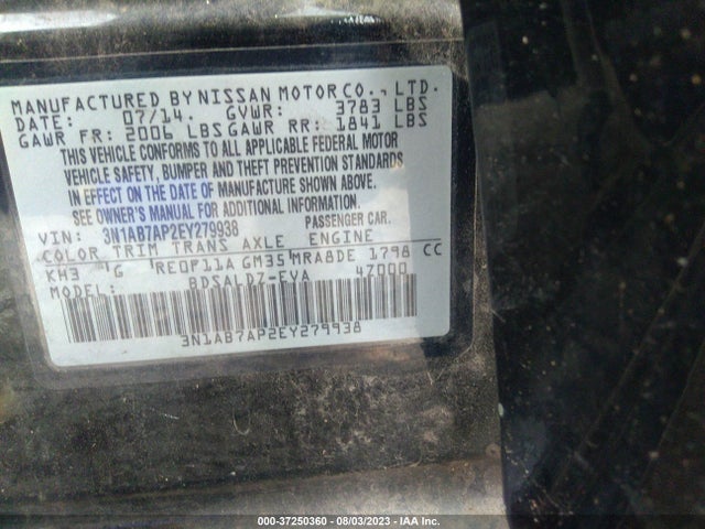 Nissan SENTRA SV 2014 3N1AB7AP2EY279938 Image 9