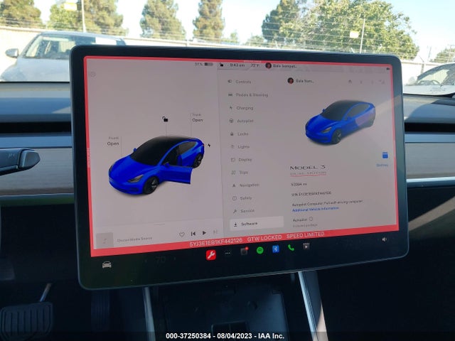 2019 Tesla 3, VIN: 5YJ3E1EB1KF442126