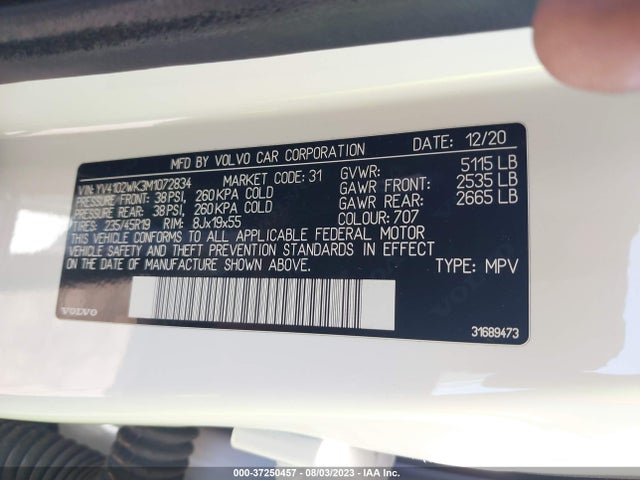 2021 Volvo V60, VIN: YV4102WK3M1072834