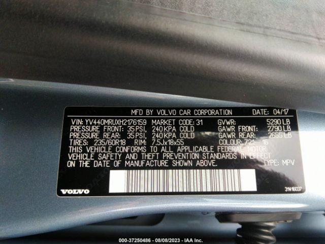 YV440MRUXH2176159 Volvo Xc60 Inscription