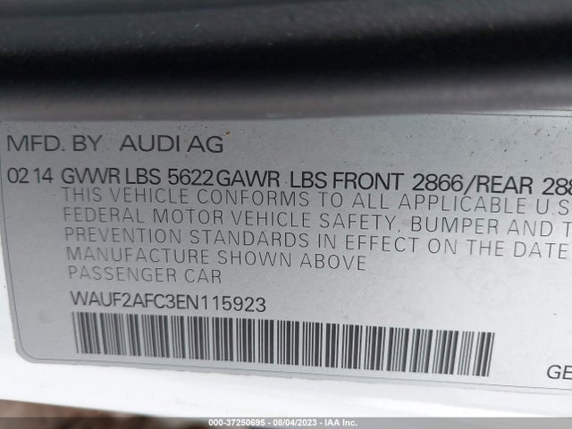 2014 Audi S6, VIN: WAUF2AFC3EN115923