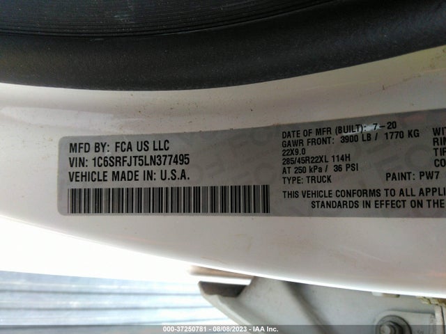 1C6SRFJT5LN377495 RAM 1500 Laramie