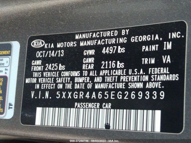 5XXGR4A65EG269339 KIA Optima Sx Turbo