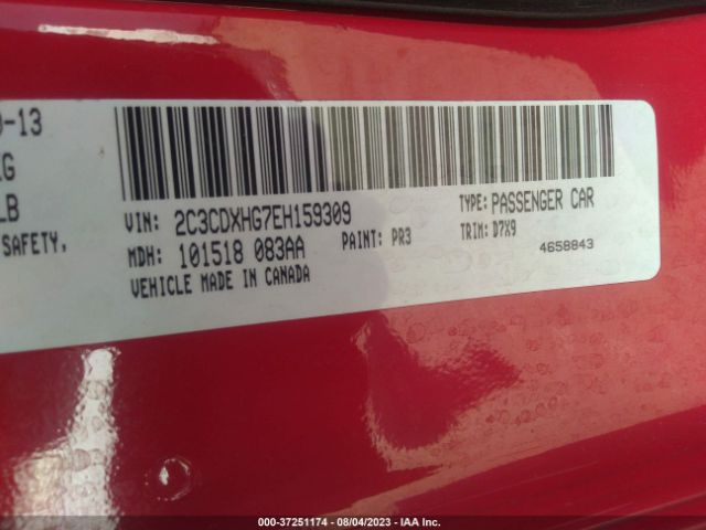 2C3CDXHG7EH159309 Dodge Charger Sxt