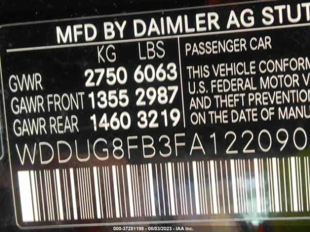 WDDUG8FB3FA122090 Mercedes-Benz S-class S 550