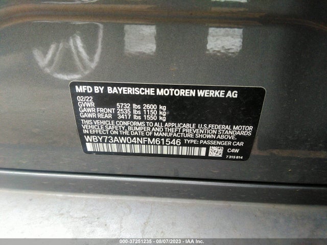 2022 BMW i4, VIN: WBY73AW04NFM61546