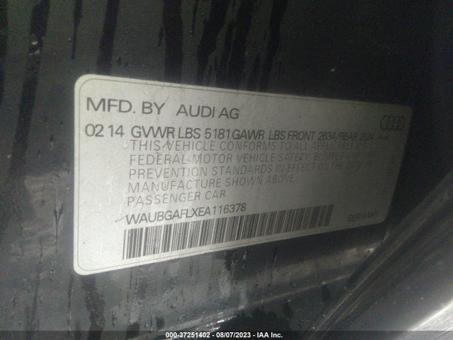 WAUBGAFLXEA116378 Audi S4 Premium Plus
