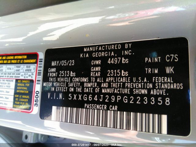 5XXG64J29PG223358 KIA K5 Gt-line