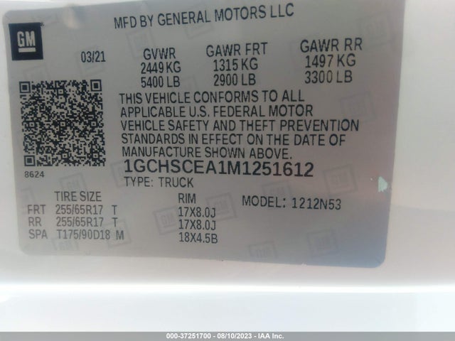 Chevrolet Colorado 2wd Lt 2021 1GCHSCEA1M1251612 Image 16