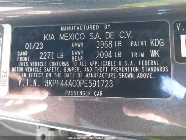 3KPF44AC0PE591723 KIA FORTE GT