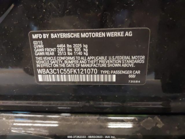 WBA3C1C55FK121070 BMW 3 Series 328i