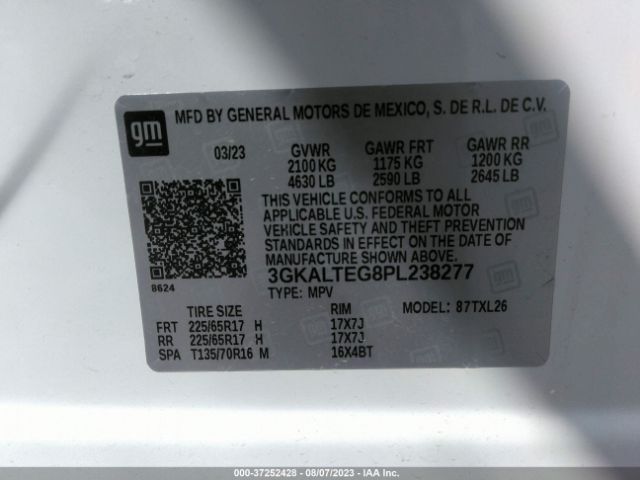 3GKALTEG8PL238277 GMC Terrain Sle