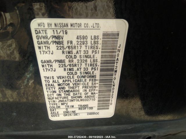 JN8AT2MT0LW032710 Nissan ROGUE S