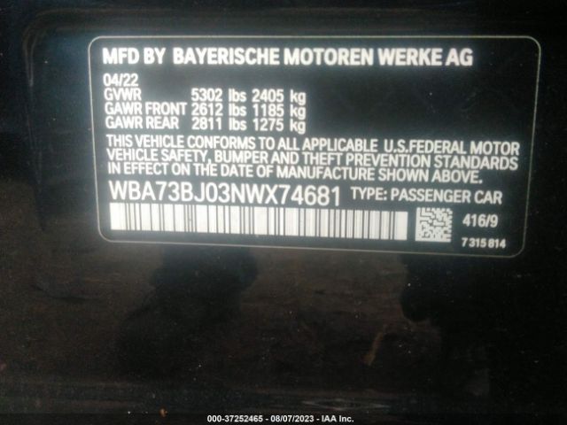 WBA73BJ03NWX74681 BMW 5 Series 540i Xdrive